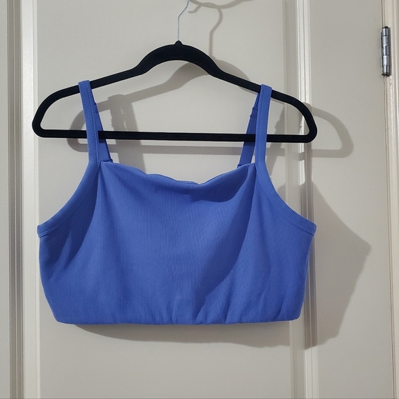 Aerie XXL Ribbed Straight Neck Sports Bra